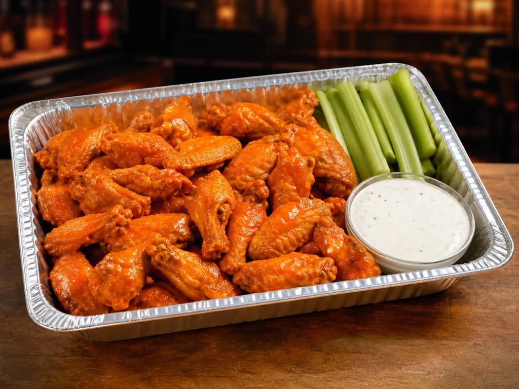 Buffalo Ranch Kookaburra Wings Party Pan on the Outback menu