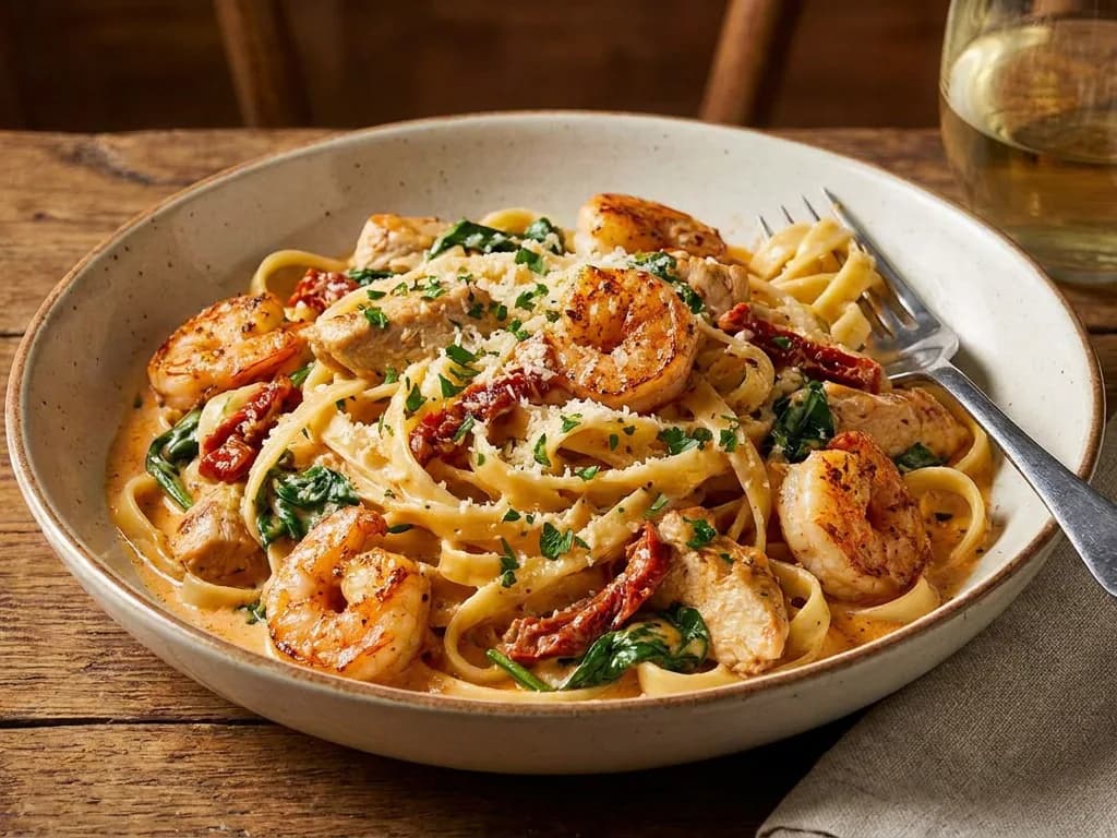 Outback Steakhouse Queensland Chicken & Shrimp Pasta