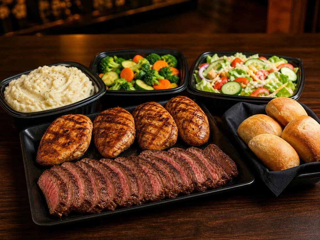 Sirloin & Grilled Chicken Bundle for 4 on the Outback menu