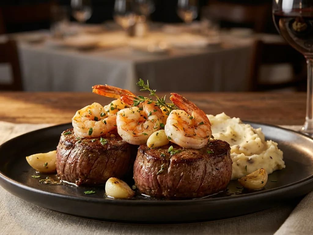 Outback Steakhouse Filet Medallions with Shrimp