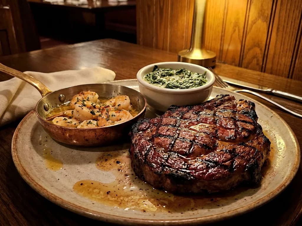 Outback Steakhouse Ribeye & Shrimp Scampi