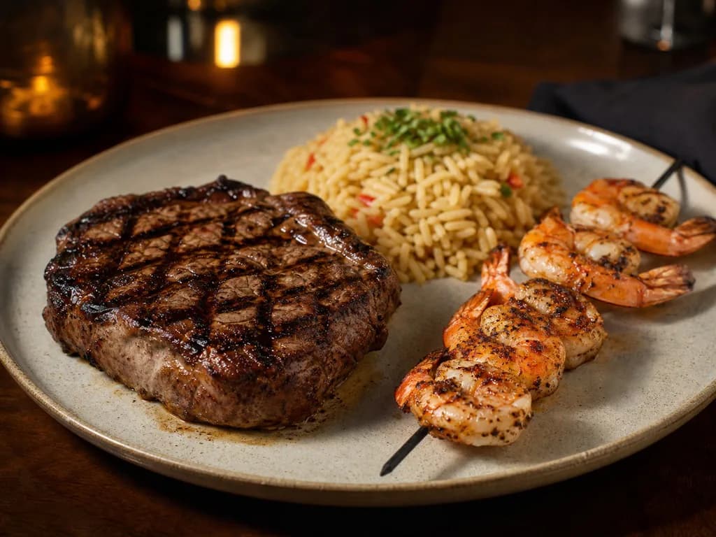 13 oz Ribeye & Choice of Shrimp on the Outback menu