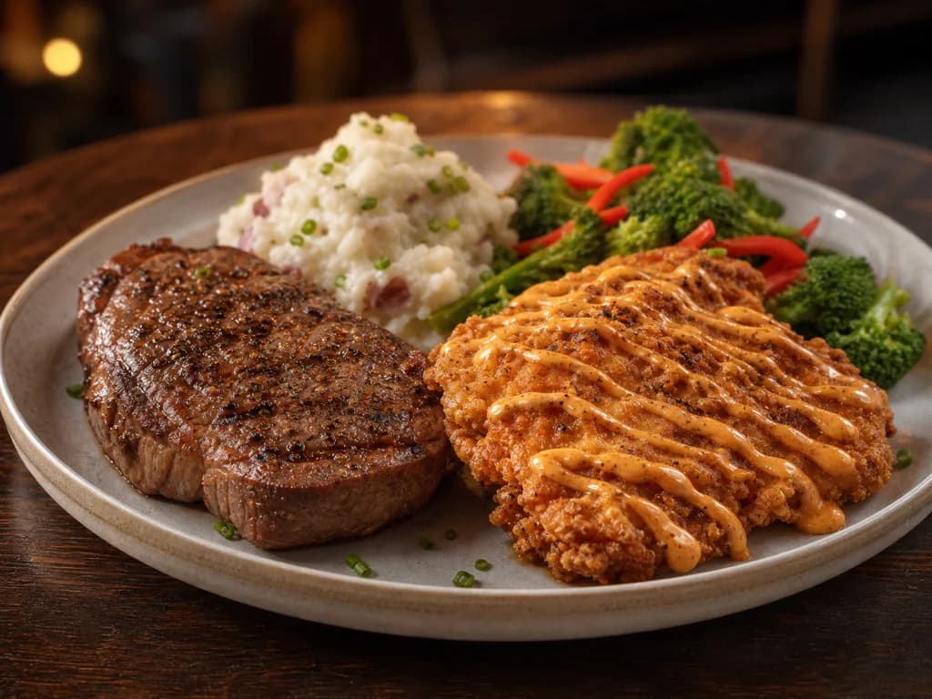 Sirloin & Bloomin' Fried Chicken on the Outback menu